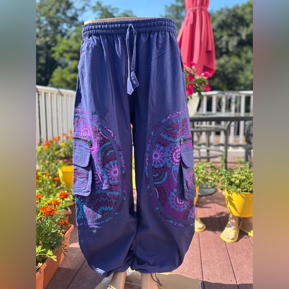 Vibrant Paisley Cargo Pants - Picture 3 of 11